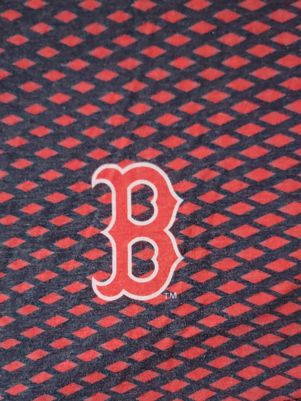 Women's Red Patterned Racerback Tank Top with Graphic 'B' - Picture 5 of 7
